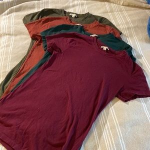 4 Different Earth Tone Colored Tees by Zenana Outfitters Sz Medium